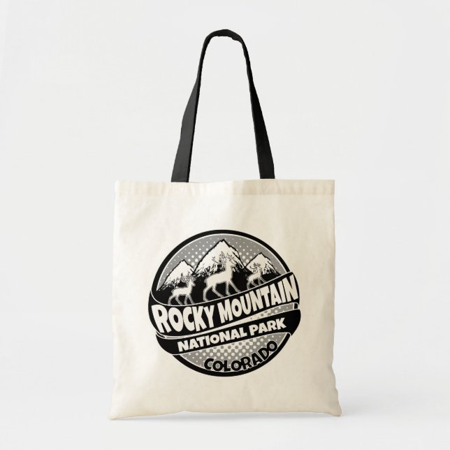 Rocky Mountain Park Colorado black tobag Tygkasse (Framsidan)