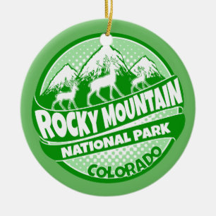 Rocky Mountain Park Colorado grönt ornament