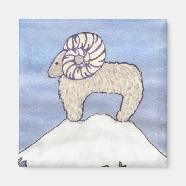 Rocky Mountain Ram Magnet (Framsidan)