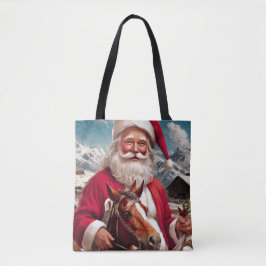 Rocky Mountain Santa och Hans Horse Tygkasse