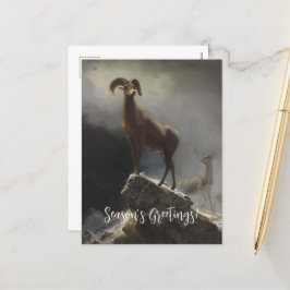 Rocky Mountain Sheep av Albert Bierstadt Helg Vykort