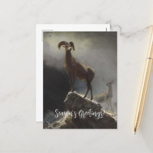 Rocky Mountain Sheep av Albert Bierstadt Helg Vykort