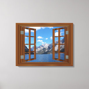Rocky Mountain Sjö Fab Window Canvastryck