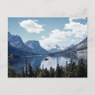Rocky Mountain sjö view, Glacier National Park, M Vykort