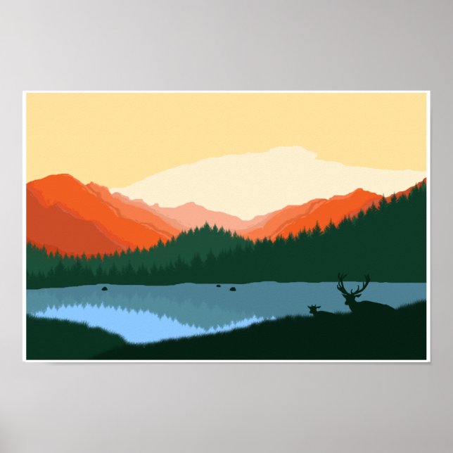 Rocky Mountain Sunrise Poster (Framsidan)