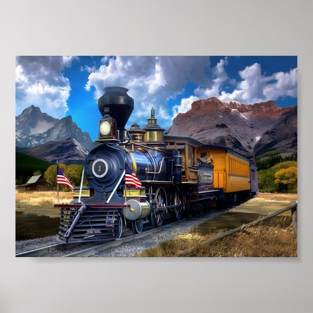 Rocky Mountain Tåg Poster (Framsidan)