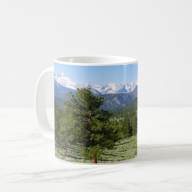Rocky Mountain View Naturskön landskap Kaffemugg (Framsida vänster)