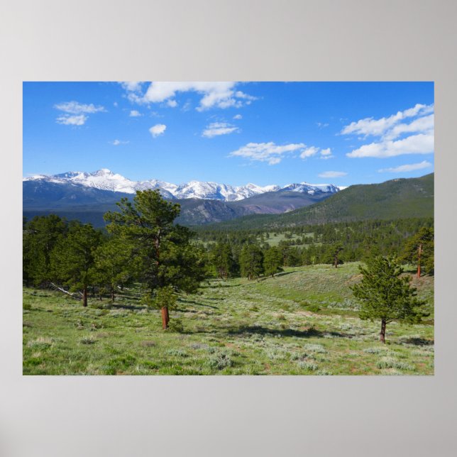 Rocky Mountain View Naturskön landskap Poster (Framsidan)