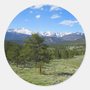 Rocky Mountain View Naturskön landskap Runt Klistermärke