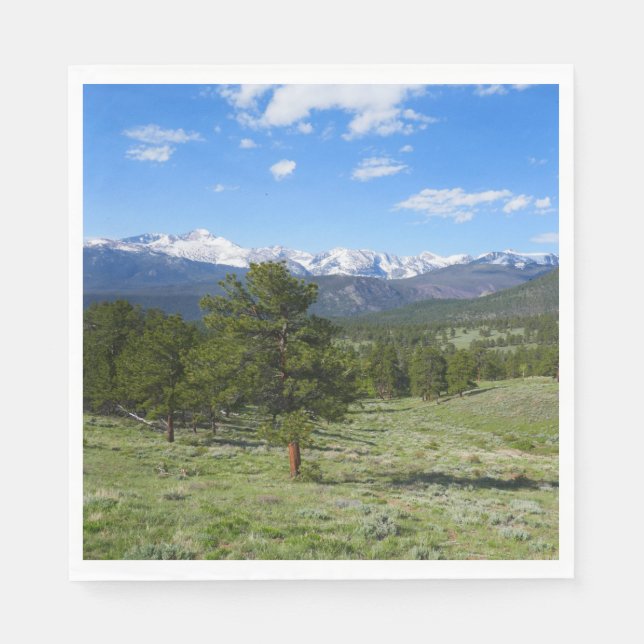 Rocky Mountain View Scenic Landscape Pappersservett (Framsidan)