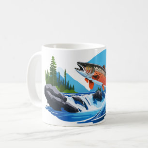 Rocky Mountain Vild Forell Ström Kaffemugg