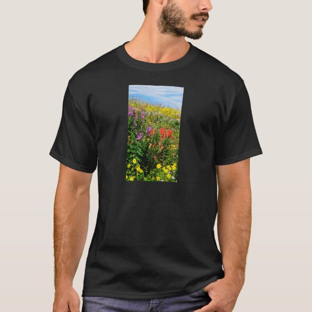 Rocky Mountain Wildblommor T Shirt (Framsida)