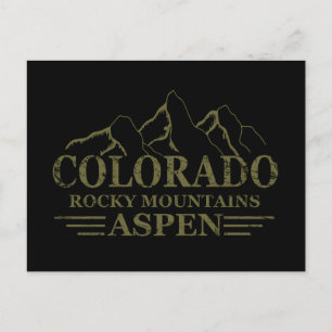 Rocky mountains Aspen Colorado Helg Vykort