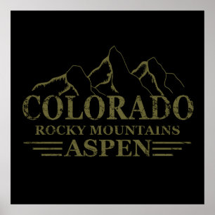 Rocky mountains Aspen Colorado Poster