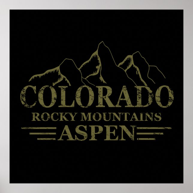 Rocky mountains Aspen Colorado Poster (Framsidan)