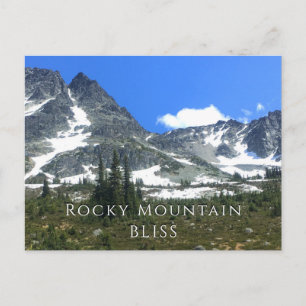 Rocky mountains blister med sockel i snö vykort
