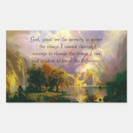 Rocky mountains-bön rektangulärt klistermärke