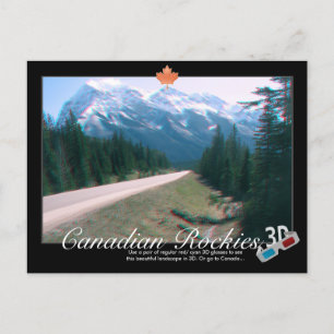 Rocky mountains Canada 3D Anaglyph-vykort Vykort