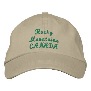 Rocky mountains CANADA Embroized Hat Broderad Keps