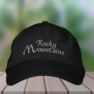 Rocky mountains colorado Embroized Hat Broderad Keps