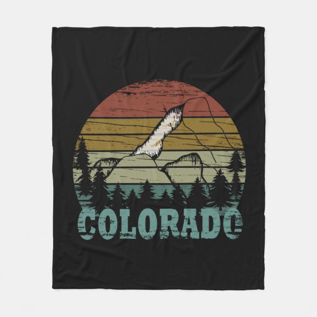 Rocky mountains Colorado Fleecefilt (Framsidan)