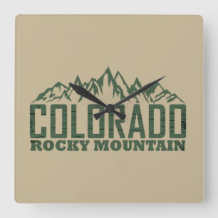 rocky mountains Colorado Fyrkantig Klocka