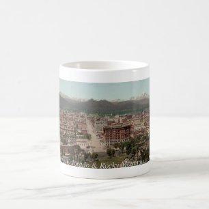Rocky mountains Colorado panorama, 1901 Denver Kaffemugg