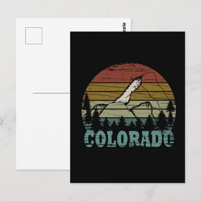 Rocky mountains Colorado Vykort (Fram/baksida)