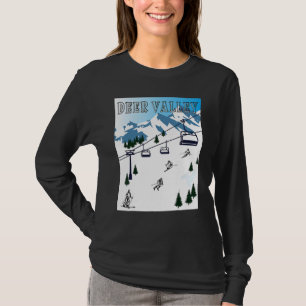 Rocky Mountains Deer Valley Vintersport Skidorter T Shirt