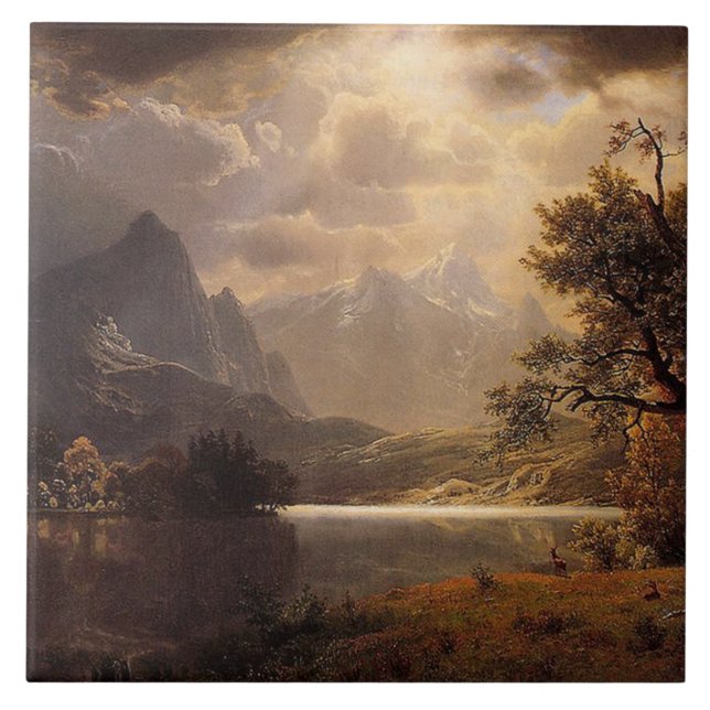 Rocky mountains det keramiska djurlivet för kakelplatta (Framsidan)