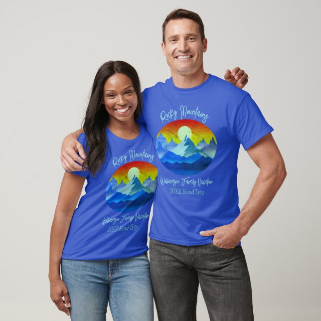 Rocky mountains Family Vacation Road Resa T Shirt (Unisex)