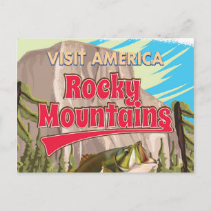 Rocky Mountains Fiske semester reseinformation aff Vykort