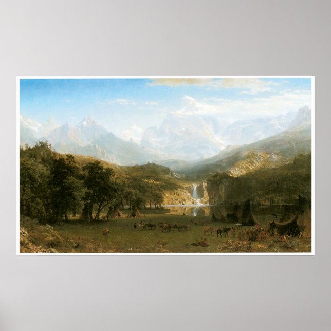 Rocky mountains, Landerns topp 1863 Poster (Framsidan)