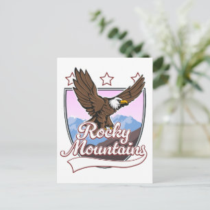 Rocky mountains logotyp helg vykort