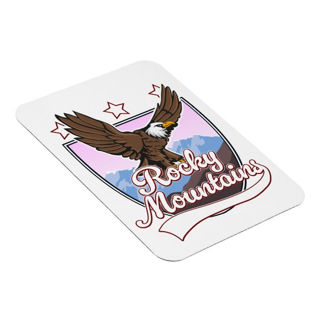 Rocky mountains logotyp magnet (Högersidan)