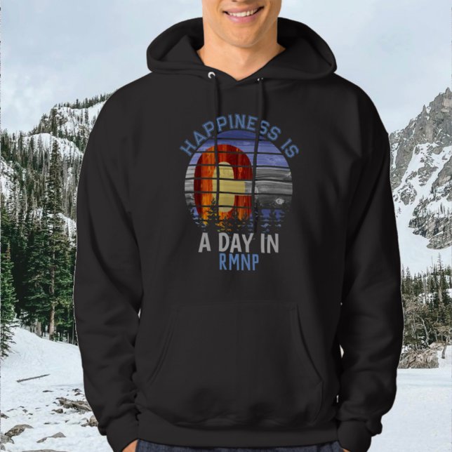 Rocky mountains Retro RMNP Colorado Hoodie (Skapare uppladdad)