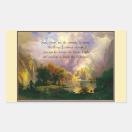 Rocky mountains Sereity prayer Rektangulärt Klistermärke