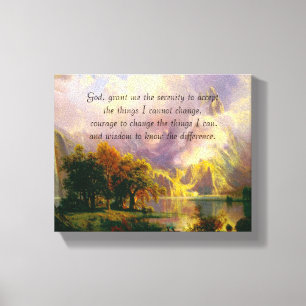 Rocky mountains serenity prayer canvastryck