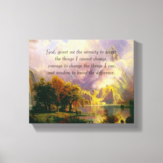 Rocky mountains serenity prayer canvastryck (Framsida)