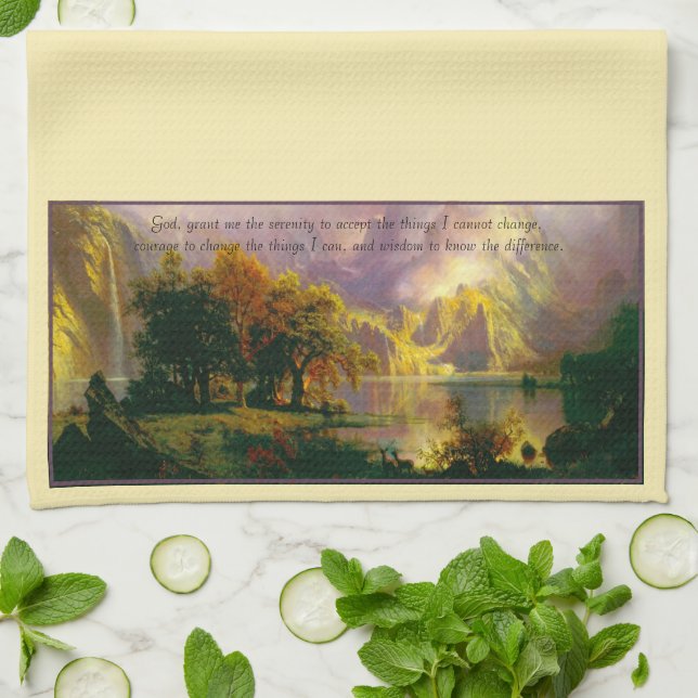 Rocky mountains serenity prayer kökshandduk (Vikta)