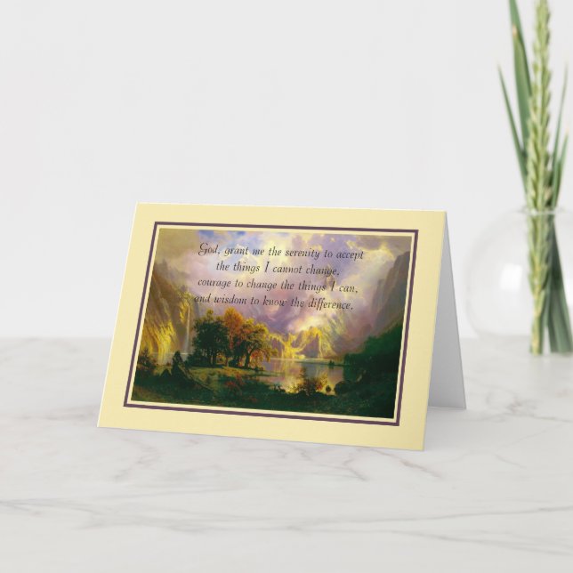 Rocky mountains Serenity prayer Kort (Framsida)