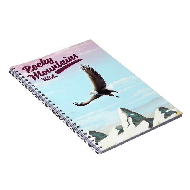 ROCKY MOUNTAINS USA VINTAGE RESOR POSTER ANTECKNINGSBOK (Högra Sidan)