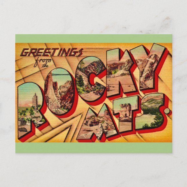 Rocky Mountains Välkomst vykort (Framsida)