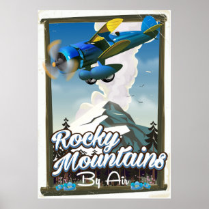 Rocky mountains vid Luft! Poster
