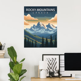Rocky mountains - Vintage resor Poster Kanada"