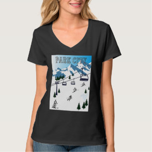 Rocky Mountains vintersportskidområde Park City T Shirt