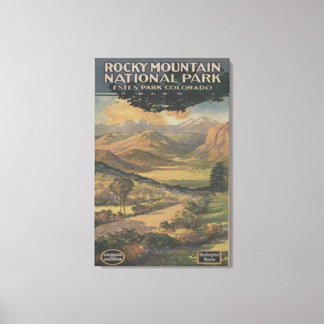 Rocky Mt. Nat'l Park Brochure nr 1 Canvastryck (Framsida)