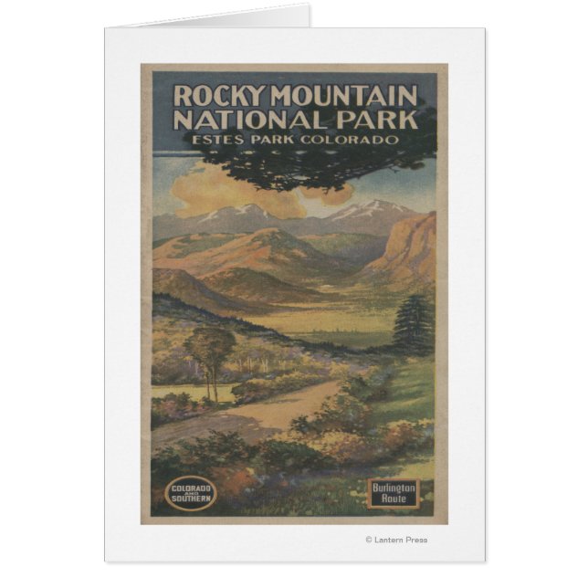 Rocky Mt. Nat'l Park Brochure nr 1 Hälsningskort (Framsidan)
