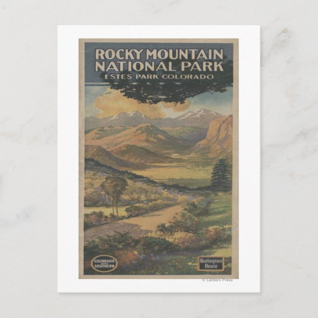 Rocky Mt. Nat'l Park Brochure nr 1 Vykort (Framsida)