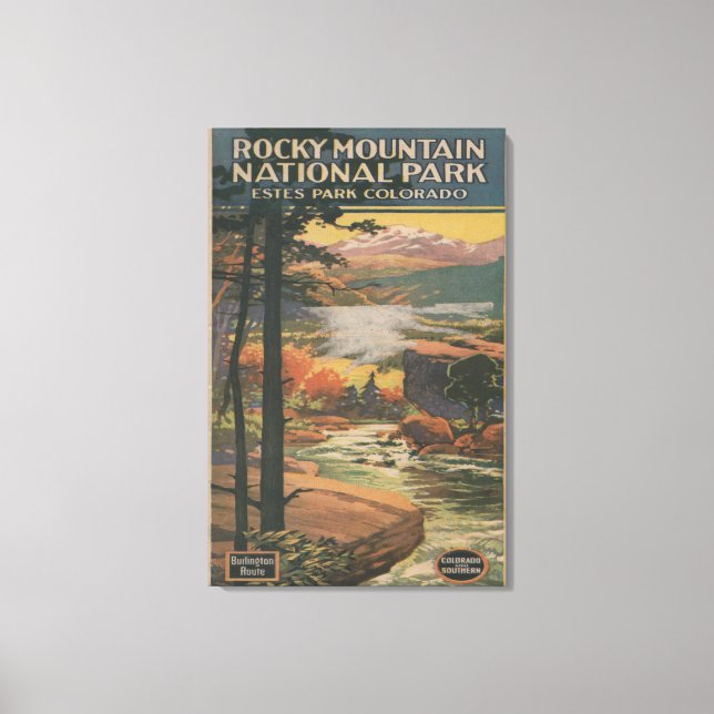 Rocky Mt. Nat'l Park Brochure nr 2 Canvastryck (Framsida)